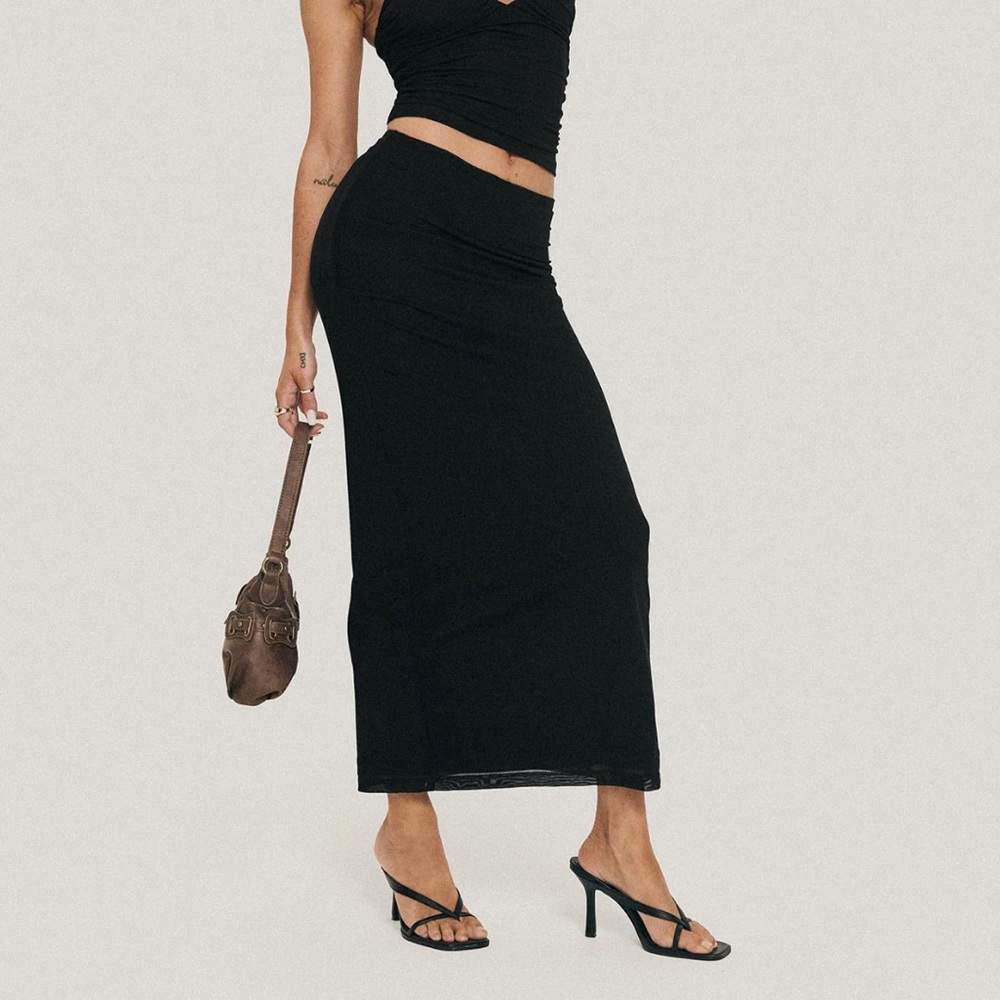 Princess Polly Yarrow Skirt Black